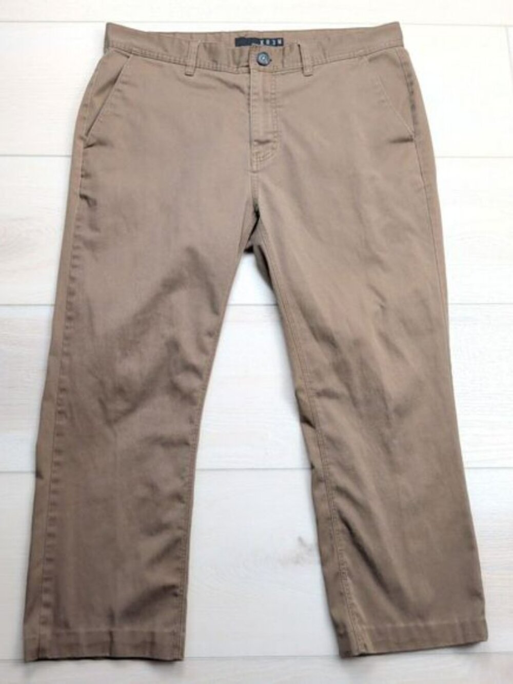 Krew Denim Klassics Chino Pants Mens 34x24 Brown‎ Stretch Skateboarding